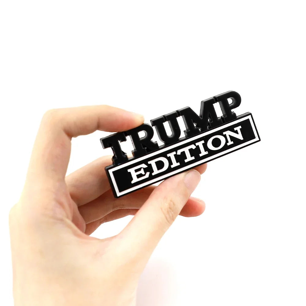 TRUMP EDITION METAL CAR STICKER