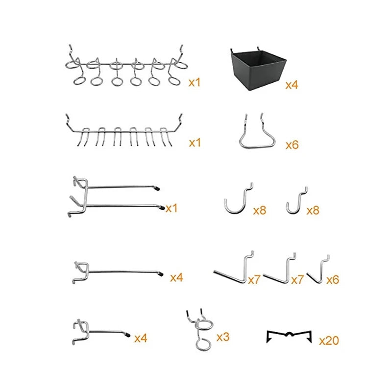 PEGBOARD HOOKS SET 80PCS