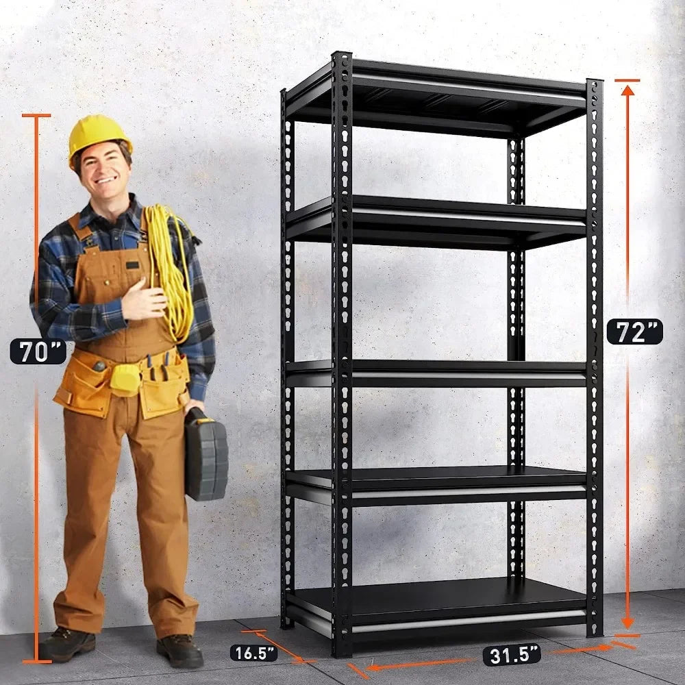 HEAVY DUTY GARAGE SHELVING (black)