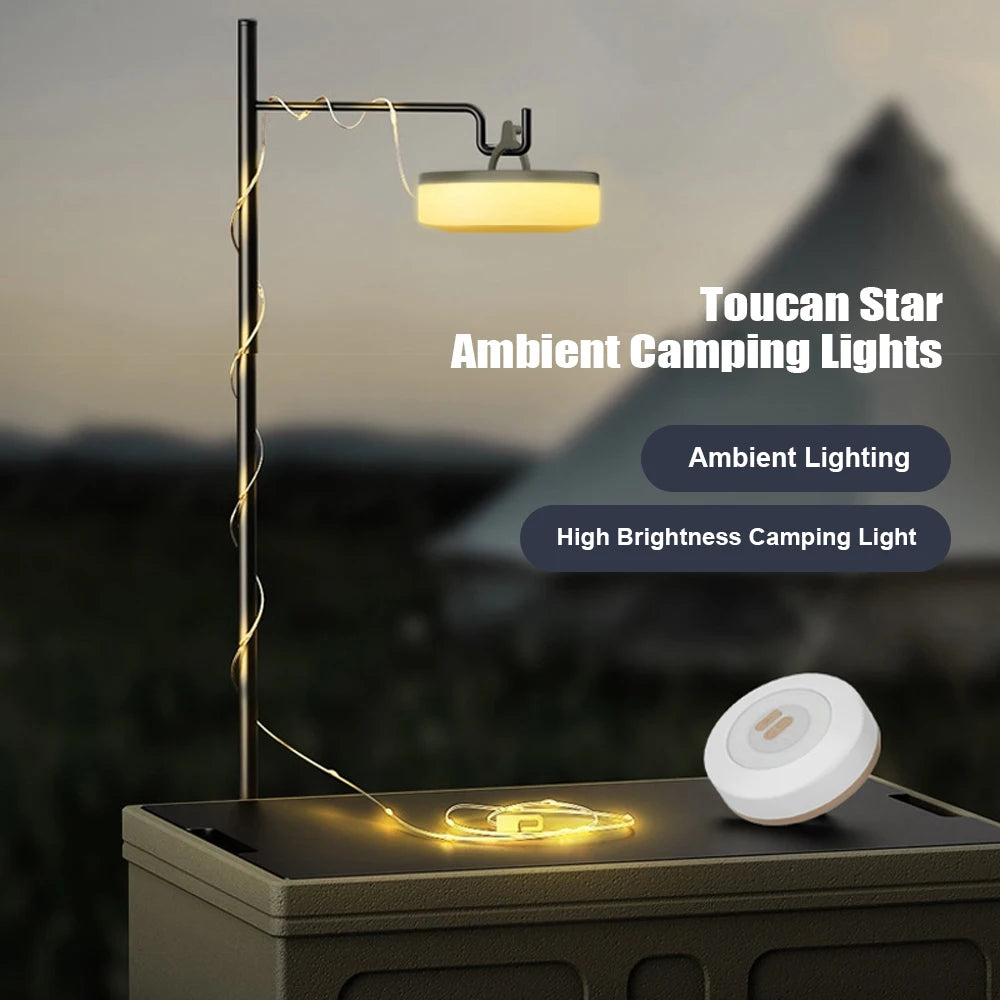 OUTDOOR PORTABLE STOW-ABLE STRING LIGHT