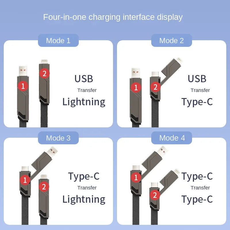 4 IN 1 FAST CHARGING CABLE