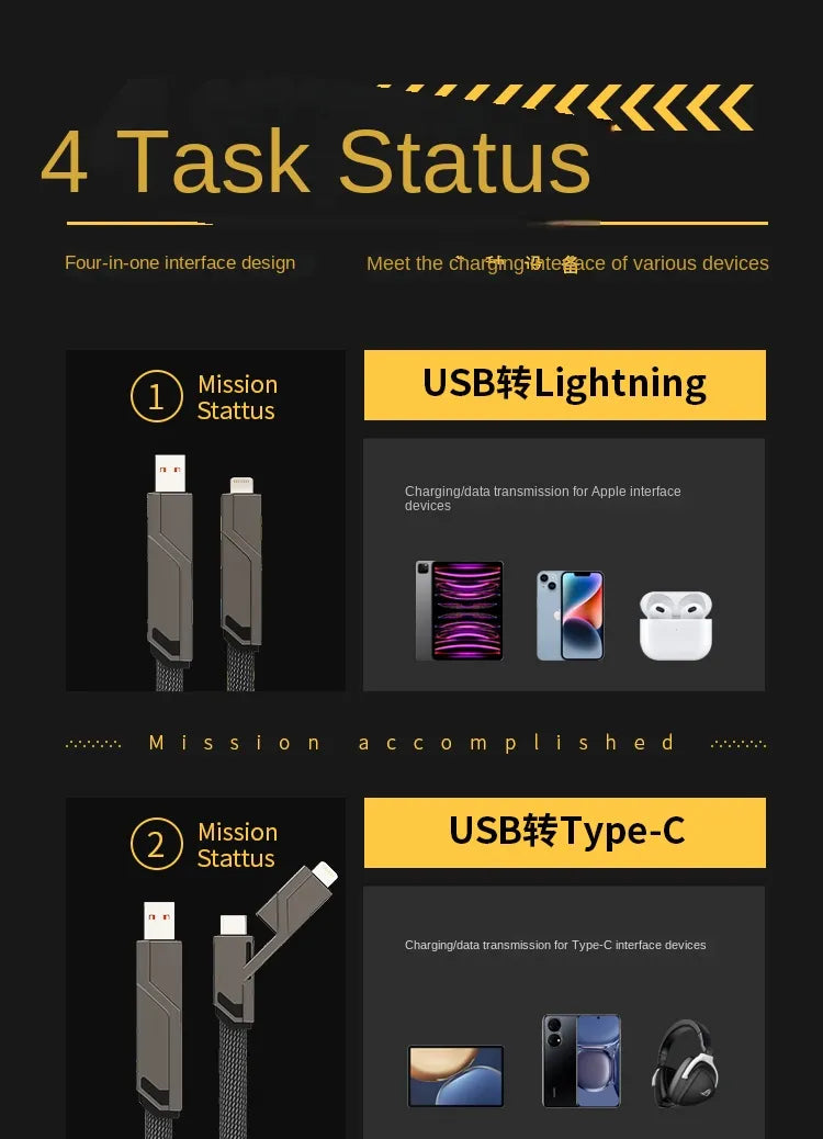 4 IN 1 FAST CHARGING CABLE