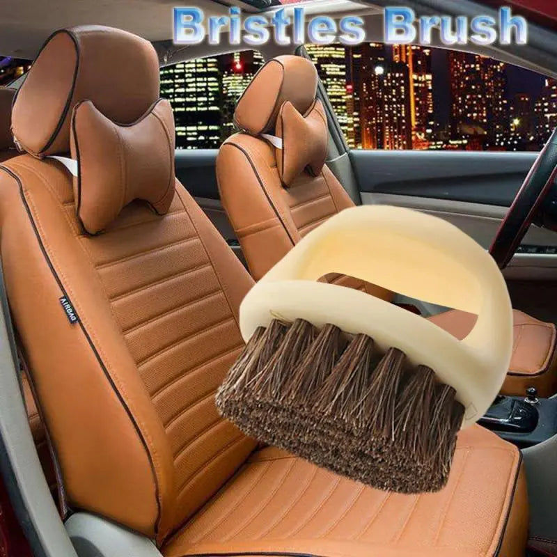 CAR LEATHER BRISTLE BRUSH