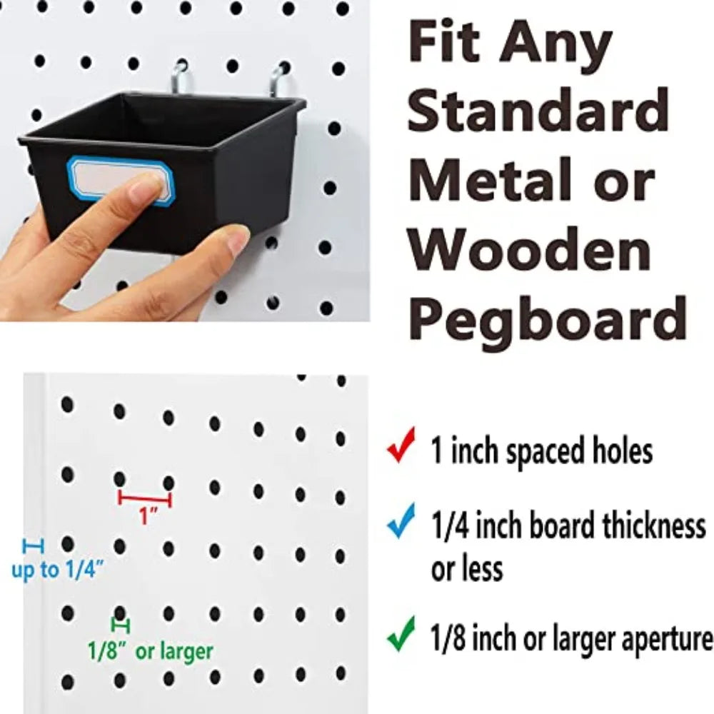 1/6 PEGBOARD STORAGE BINS