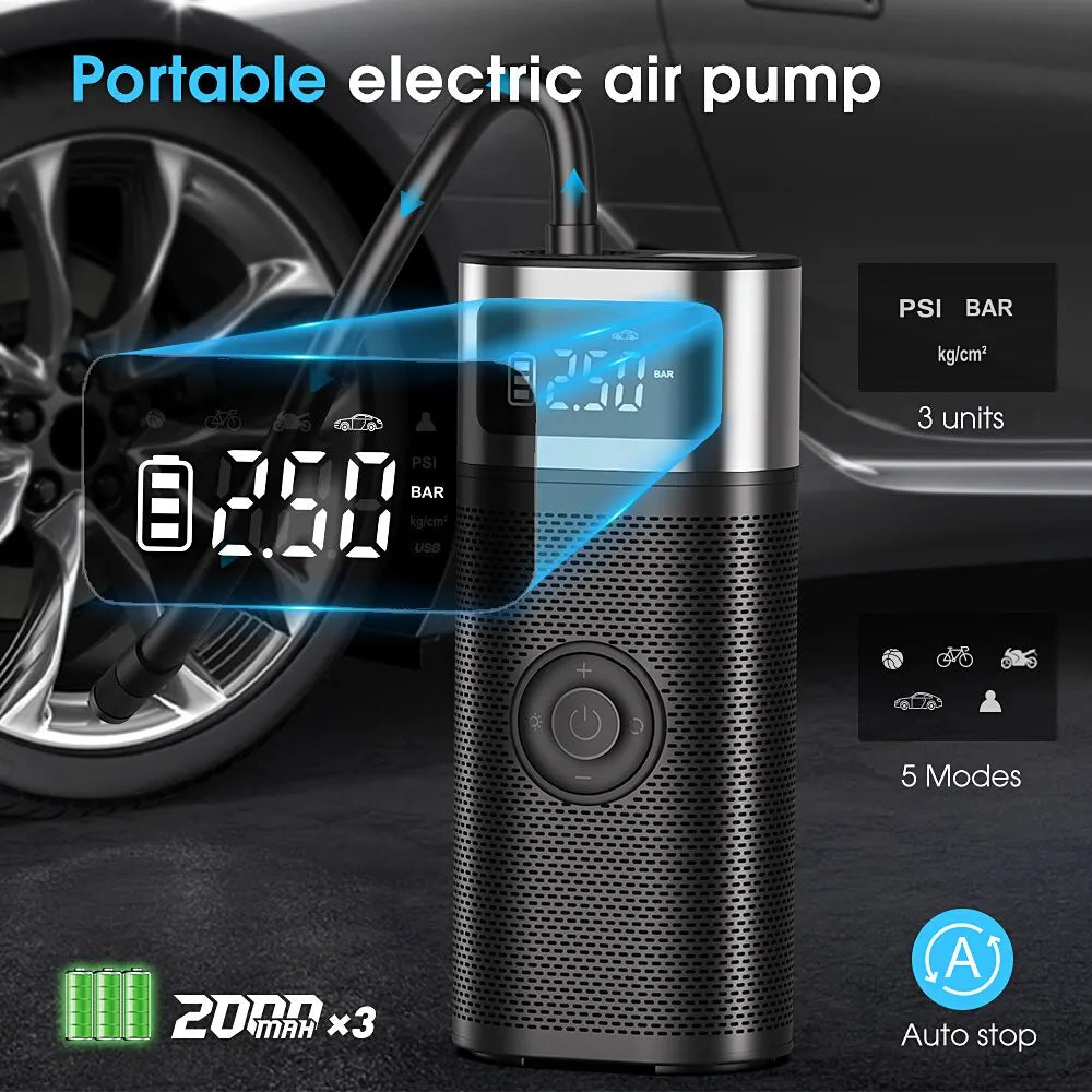 WIRELESS MINI CAR TIRE INFLATOR