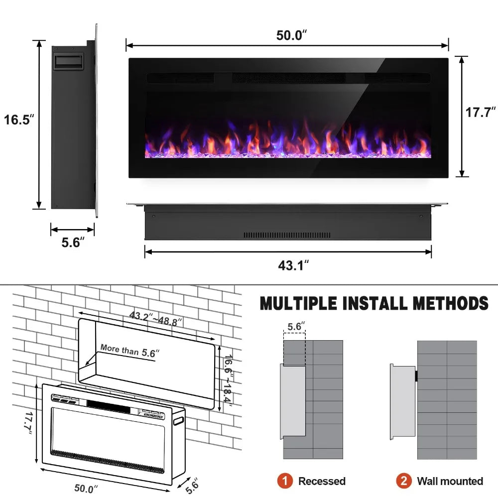 50” ELECTRICAL FIRE PLACE