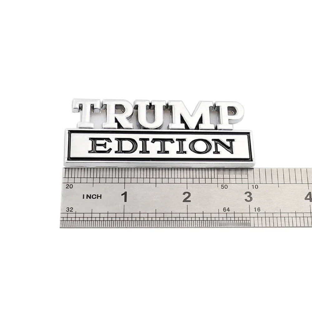 TRUMP EDITION METAL CAR STICKER