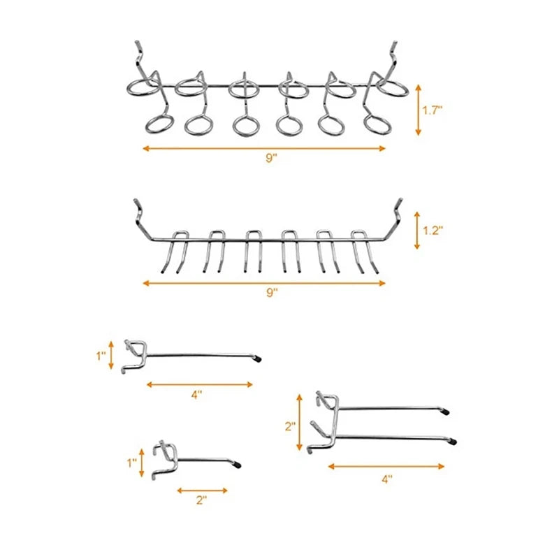 PEGBOARD HOOKS SET 80PCS